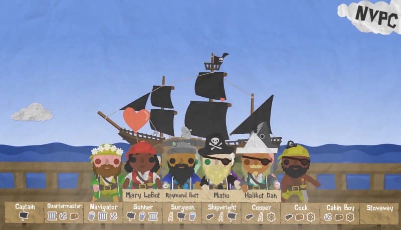 Команда пиратов в Paper Pirates