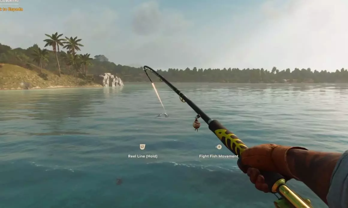 Far Cry 6 рыбалка, вываживание рыбы